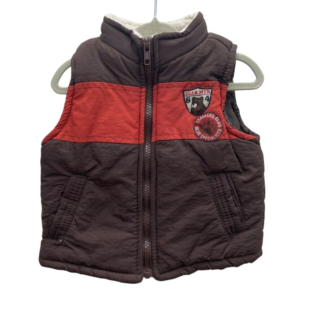 Nannette Boyz Wear Brown Insulated Bear Mtn. Vest 18 Months - Picture 1 of 7